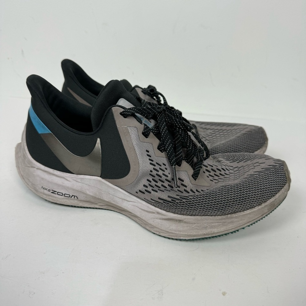 Nike Winflo Zoom running sneakers shoes athletic grey gray blue